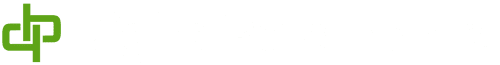 Digital Parameters horizontal logo with green icon and white text
