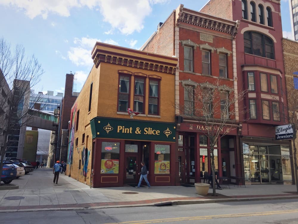 Downtown Fort Wayne showcasing local businesses, highlighting the impact of Fort Wayne advertising agencies and digital marketing in Fort Wayne.